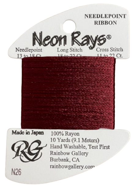 Neon Rays | N026 Burgundy