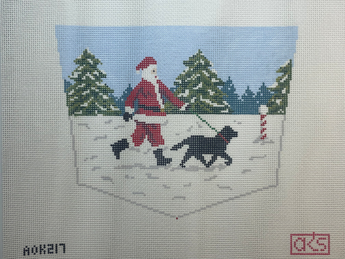 Black Lab Dog Walker Santa Cuff