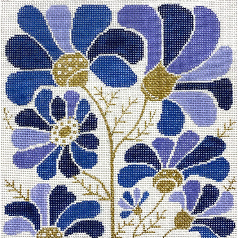 Blue Modern Floral