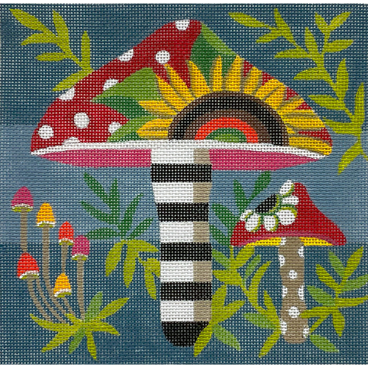 Sunflower Polka Dot Mushrooms