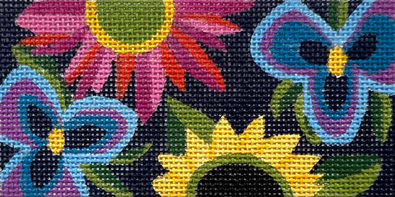 Floral - Navy Clutch Insert