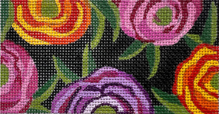 Floral - Black Clutch Insert