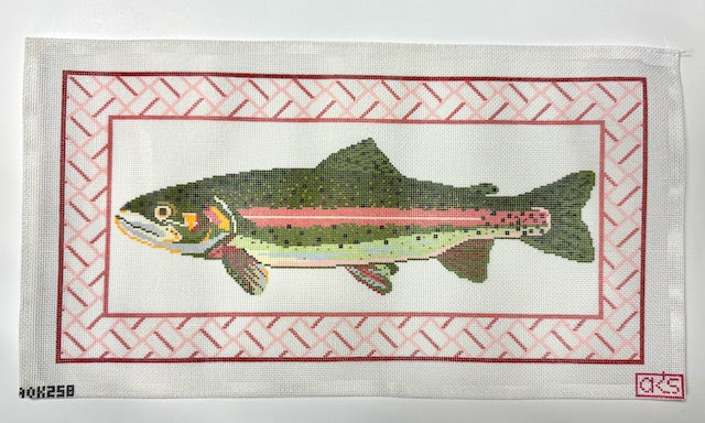 Trout on Brick Pattern Pillow