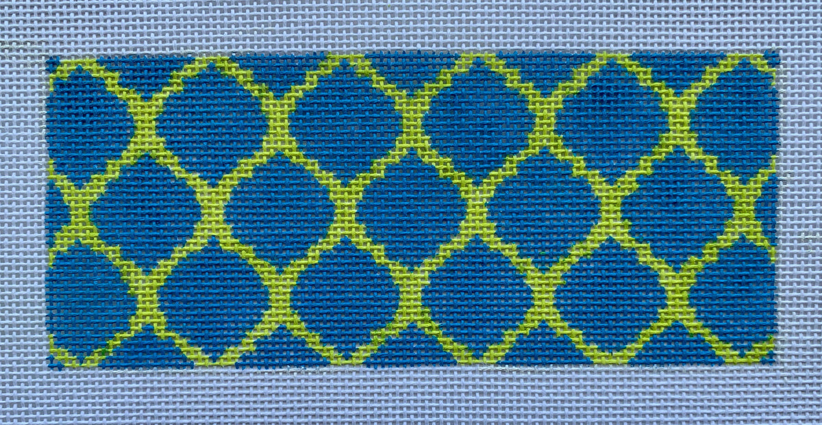 Quatrefoils Cobalt on Lime