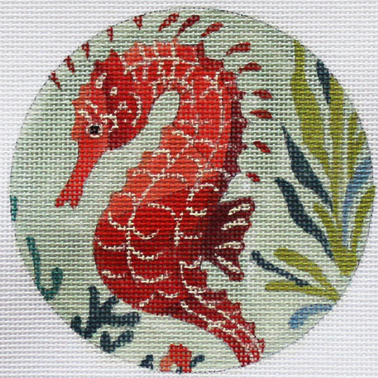 Coral Seahorse Round