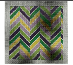 Chevron Multi Purples Greens And Yellow