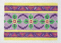 Green Flowers Luggage Tag Insert