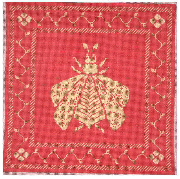Napoleon's Bee Pillow-Coral & Butter