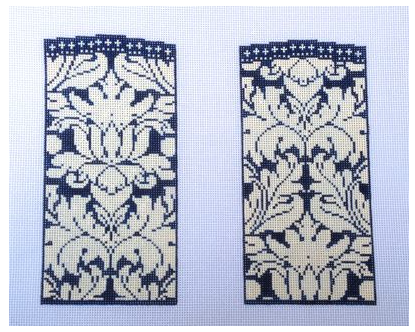 Royal Damask Eyeglass Case-Blue