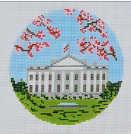 White House With Cherry Blossoms
