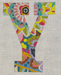 Vibrant Floral/Paisley Letter 12"