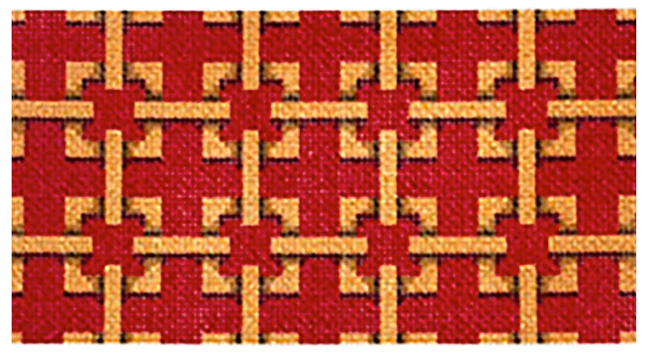 Red/Camel Interlocking Squares Insert