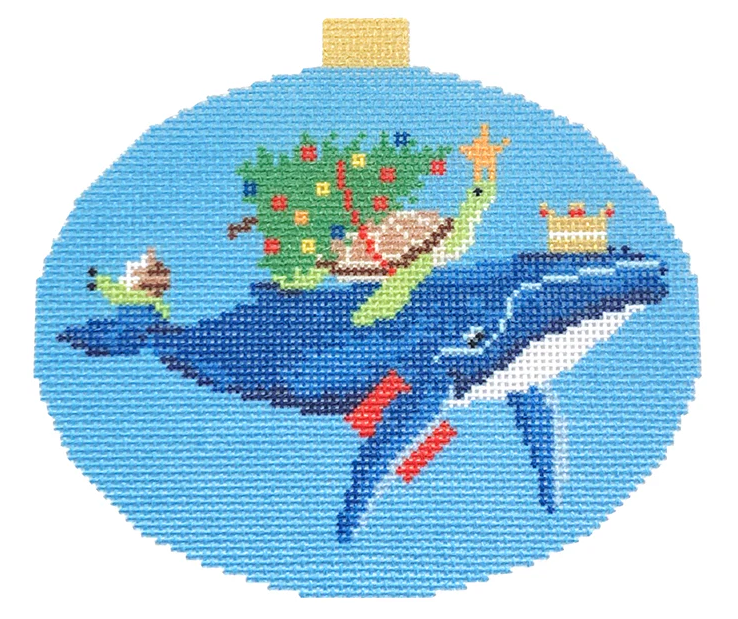 Festive Sea Friends-Blue Whale, Sea Turtle & Snail