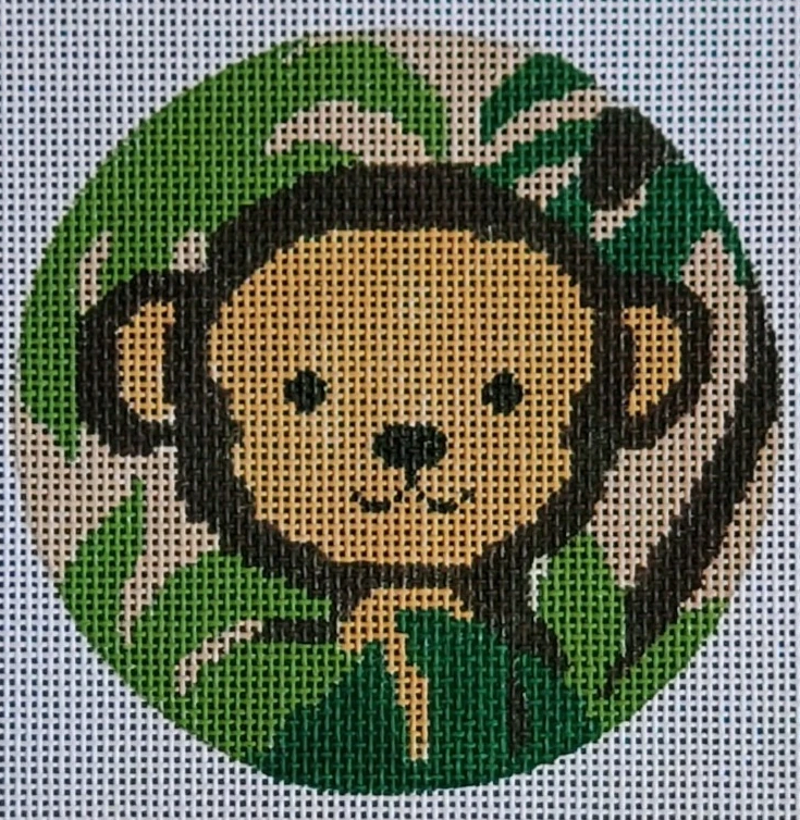 Monkey Ornament Round
