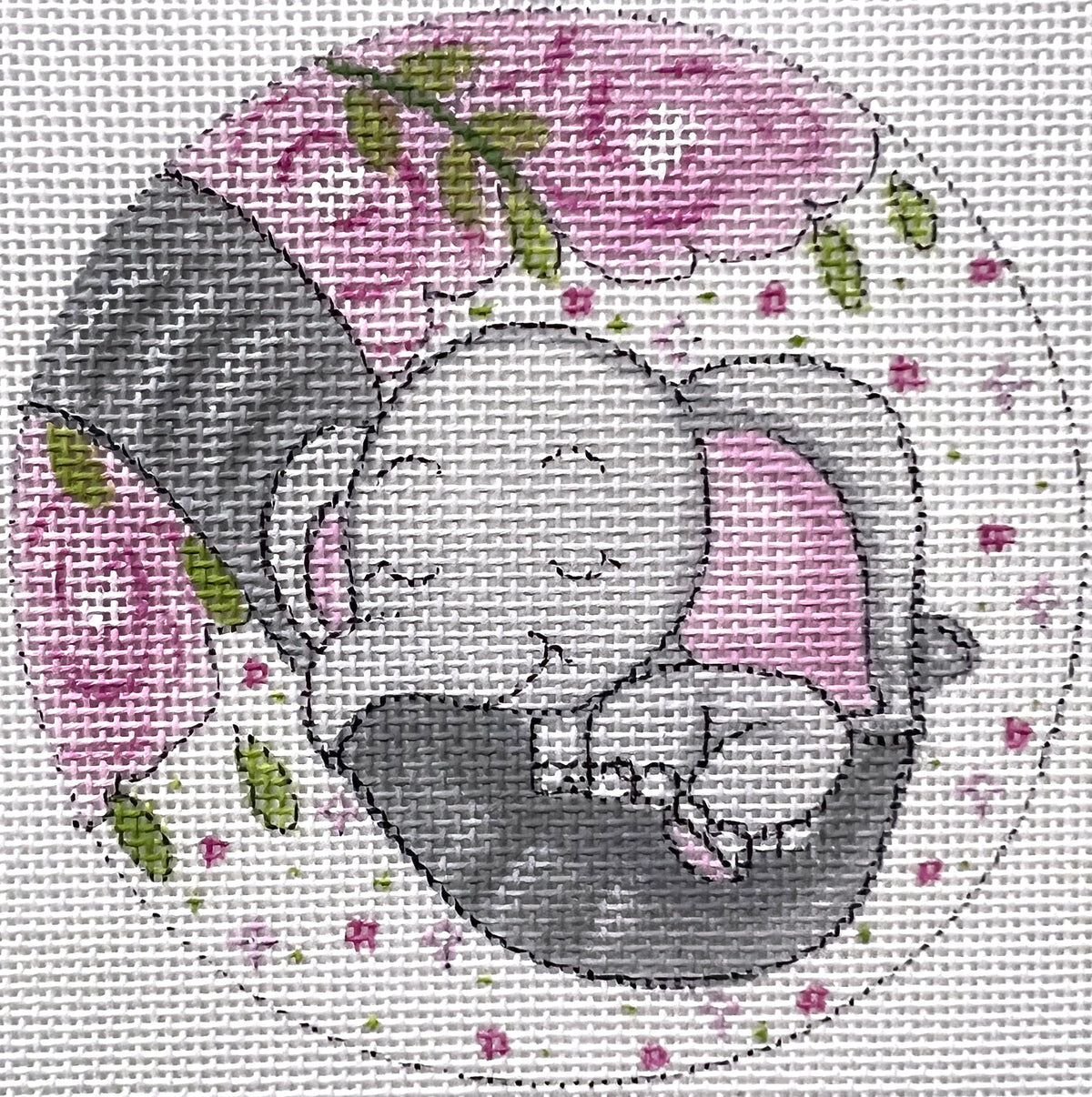 Baby Elephant w/ Flowers - Girl