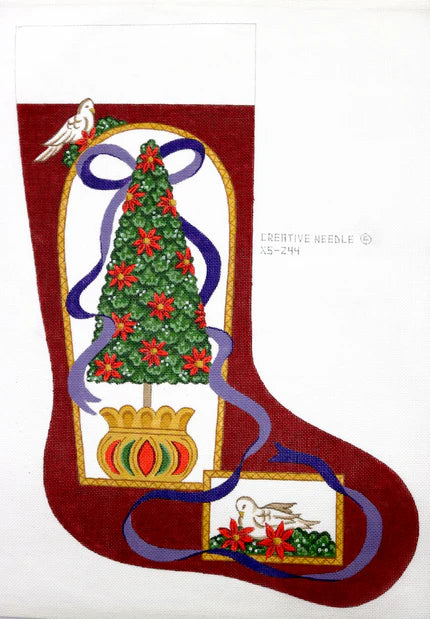 Christmas Tree Topiary with Doves