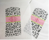 Pink Black Animal Print Eyeglass Case-Double