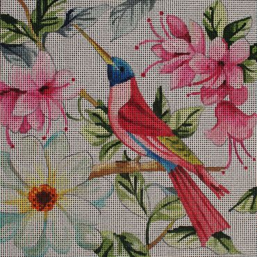 Floral w/ Pink Bird