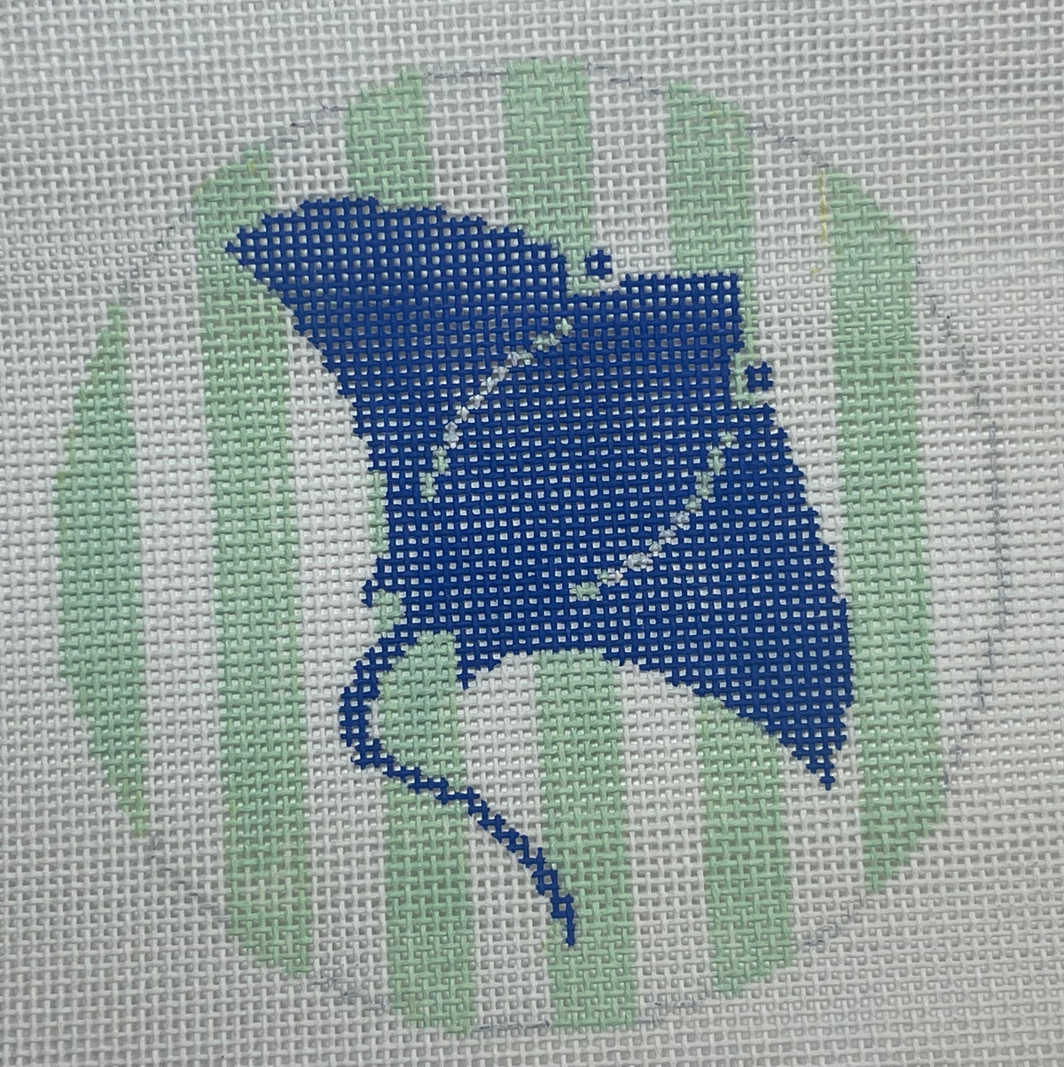Sting Ray on Green Stripes