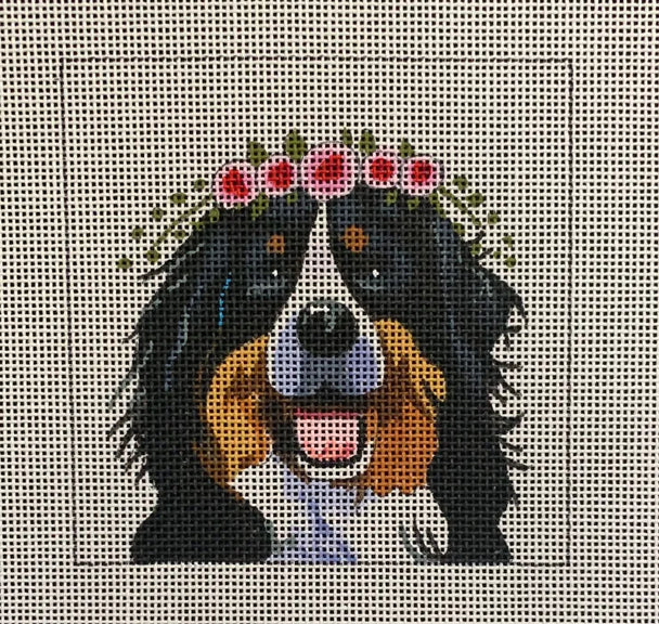 Bernese Mountain Dog w/ Floral Crown