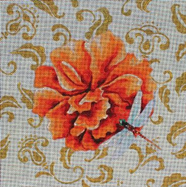 Peony And Dragonfly