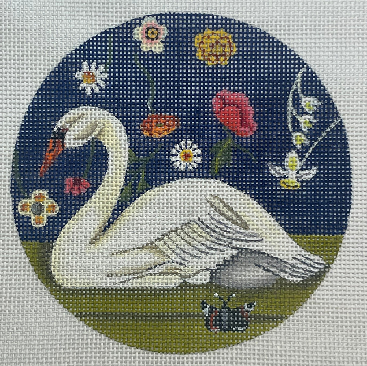Floral Swan Ornament