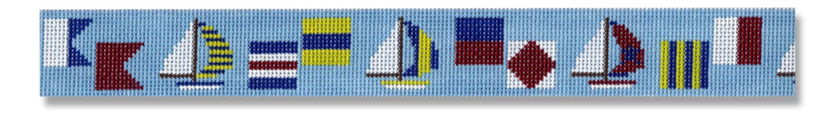 Sailboats with Flag Alphabet Belt