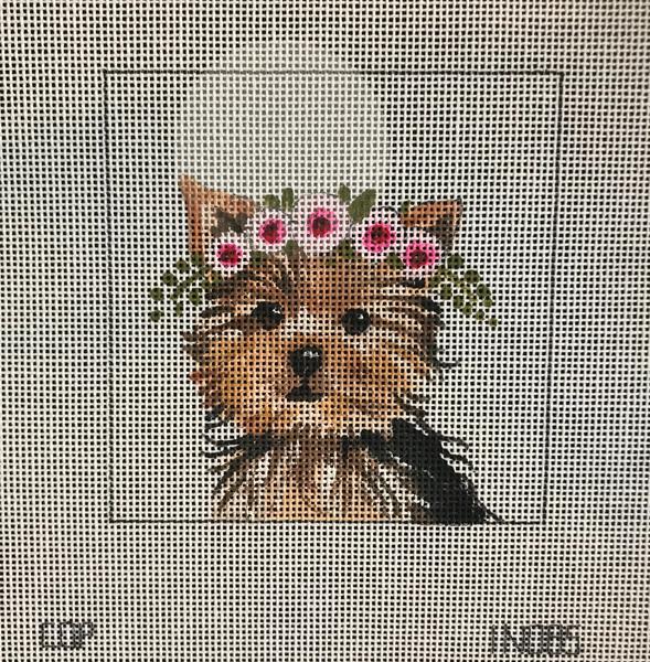 Yorkie w/ Floral Crown