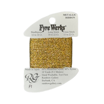 Fyre Werks Metallic Ribbon | F01 Dark Gold