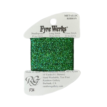 Fyre Werks Metallic Ribbon | F34 Green