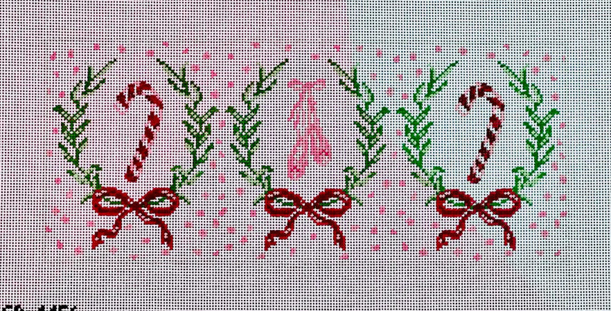 Candy Canes and Ballet Slippers Bolster Pillow