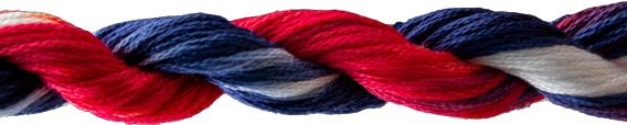 ThreadworX Overdyed Floss | 10865 U.S. Flag
