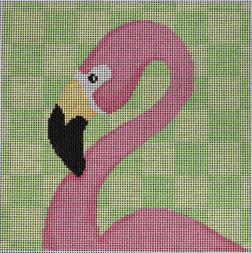 Flamingo On Lime Checks