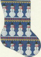 Snowman Mini Sock Blue