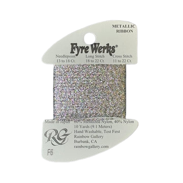 Fyre Werks Metallic Ribbon | F06 Silver Shimmer