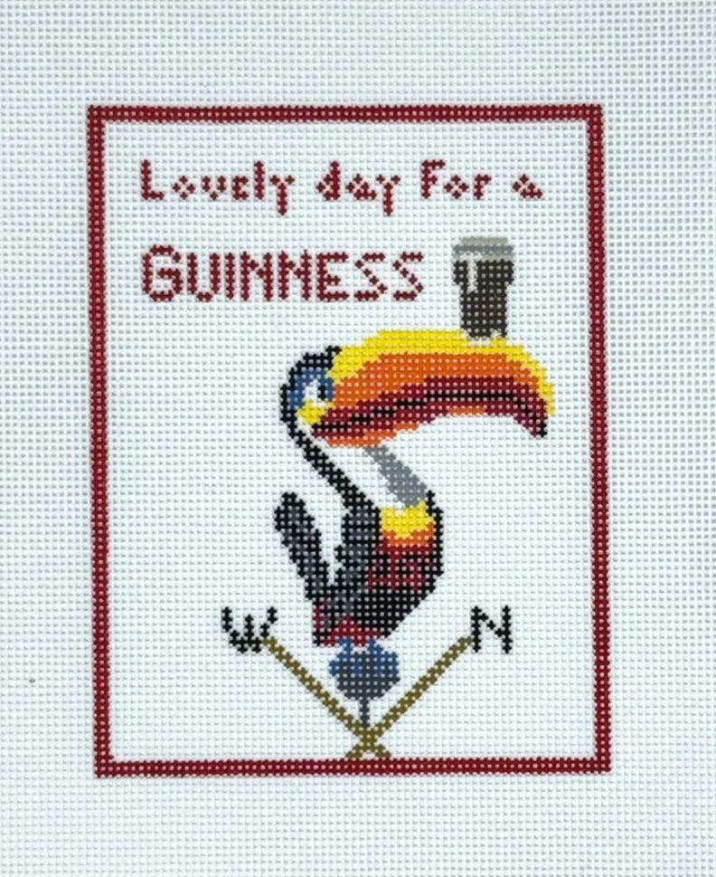 Toucan w/ Guinness – Seaside Needlepoint