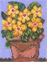 TERRACOTTA/YELLOW FLOWERS