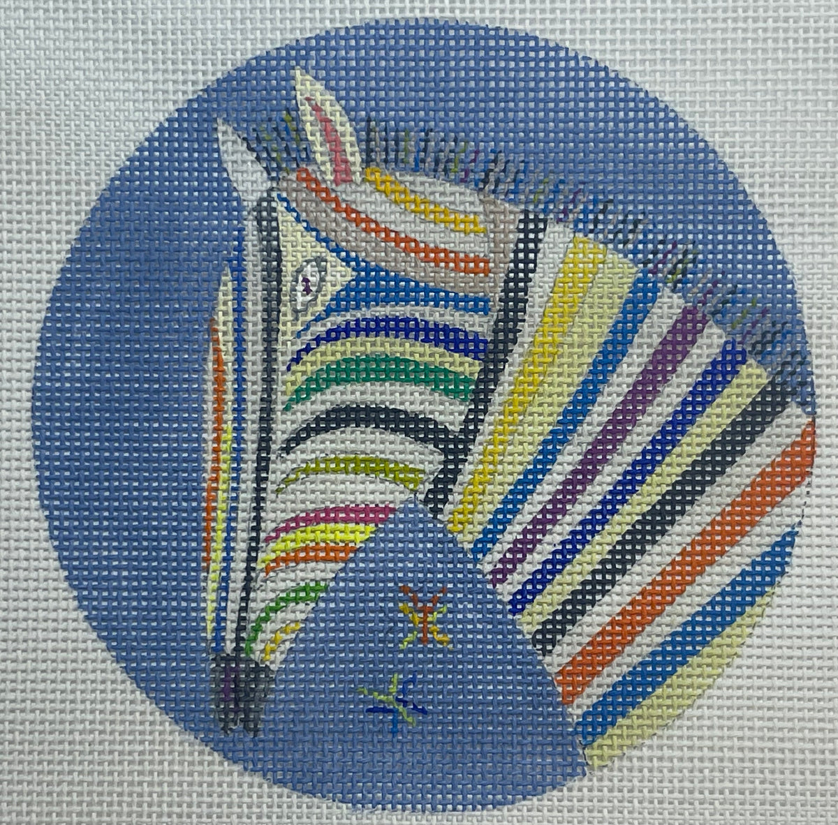 Colorful Zebra Ornament