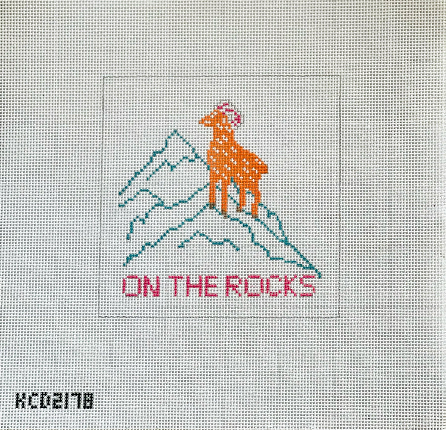 On The Rocks Coaster – Seaside Needlepoint