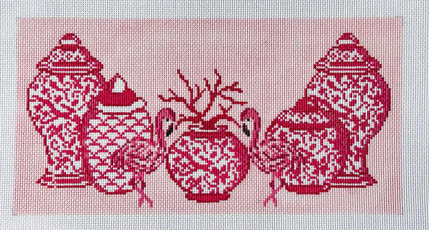 Flamingos and Fire Bolster Pillow