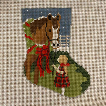 All I Want for Christmas Midsize Stocking Canvas - 13 Mesh