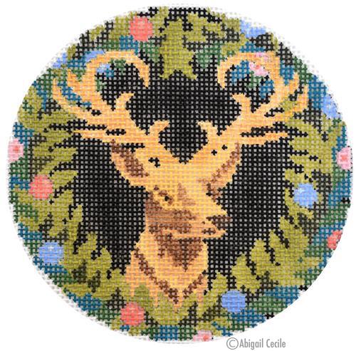 Royal Stag Ornament on Black