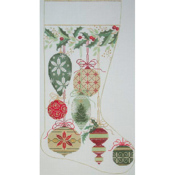 Natural Color Ornaments Stocking