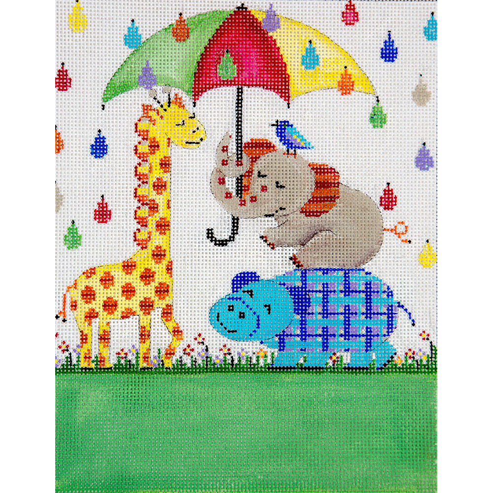 Umbrella & Animals Birth Announcement (Trunk Show)