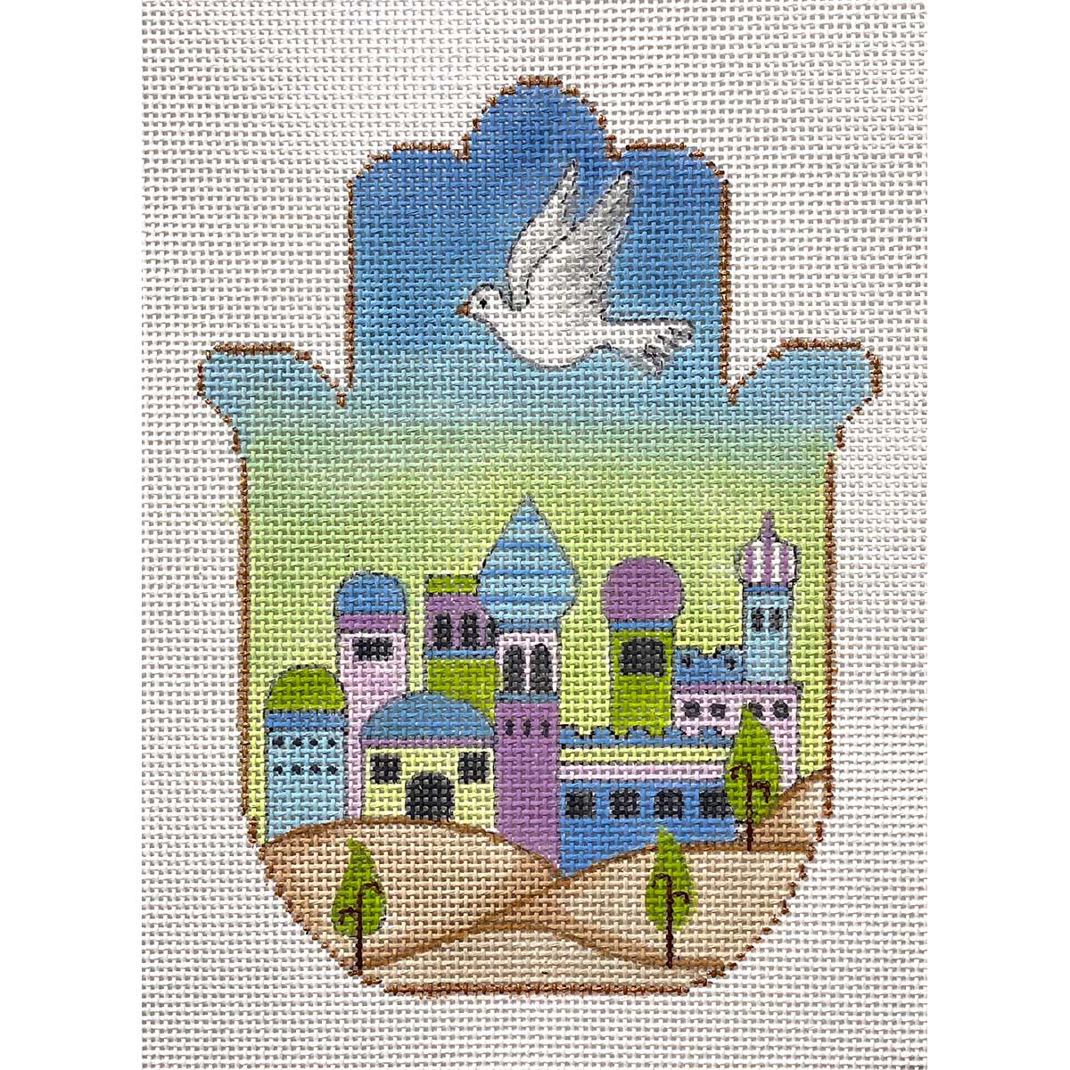 Pastel Hamsa w/ Dove