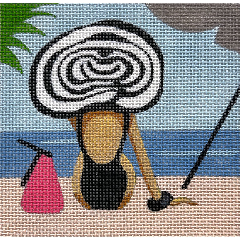 Girl in Black Bathing Suit