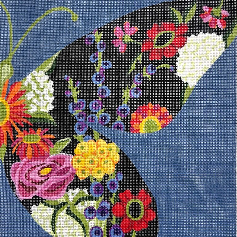 Half Floral Butterfly