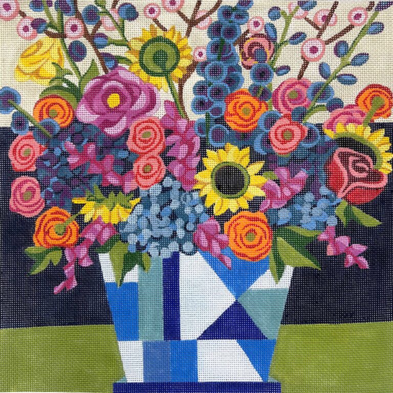 Flowers Geometric Vase