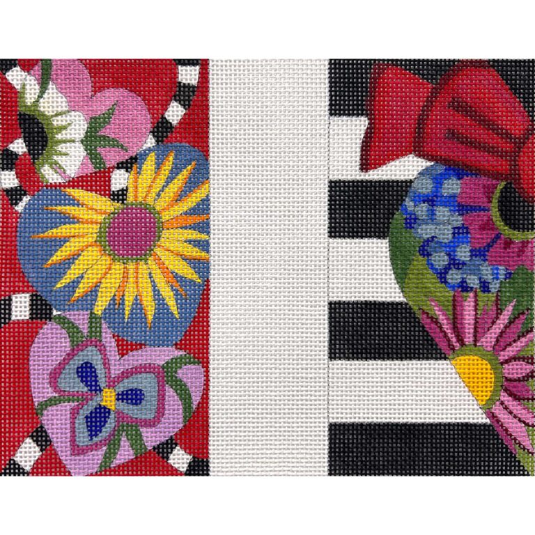 Floral Heart Double Eyeglass Case