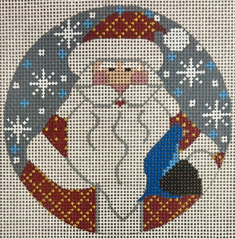 Traditional Santa with Bluebird